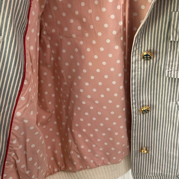 Marc by Marc Jacobs blue white striped cotton jacket size 2 sailor style preppy - Picture 6 of 17